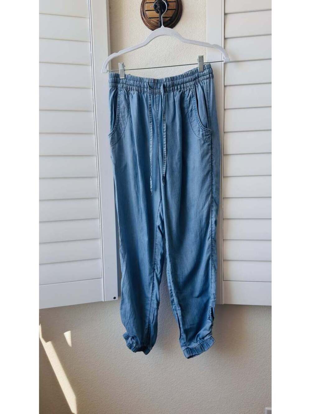 Japna 100% Lyocell Chambray Jogger Pants Size M